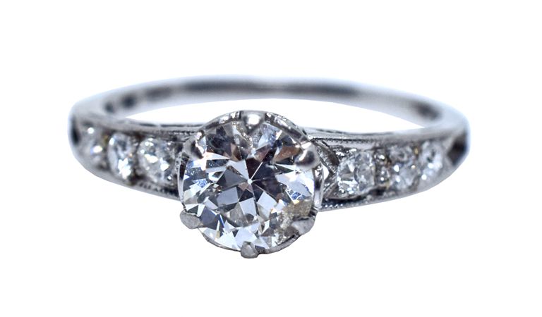 Art Deco Platinum Diamond Ring